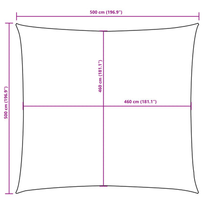 vidaXL Sonnensegel Oxford-Gewebe Quadratisch 5x5 m Braun