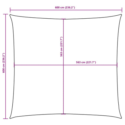 vidaXL Sonnensegel Oxford-Gewebe Quadratisch 6x6 m Braun