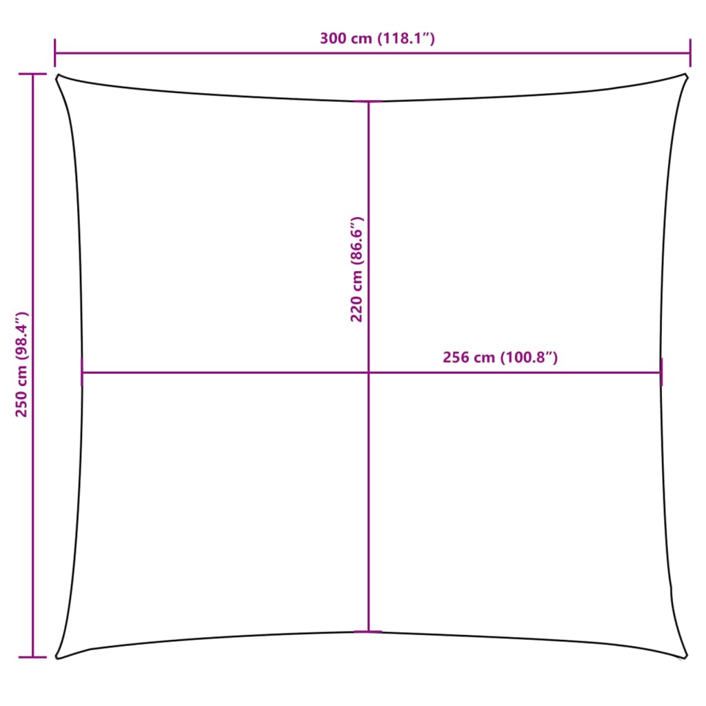 vidaXL Sonnensegel Oxford-Gewebe Rechteckig 2,5x3 m Braun