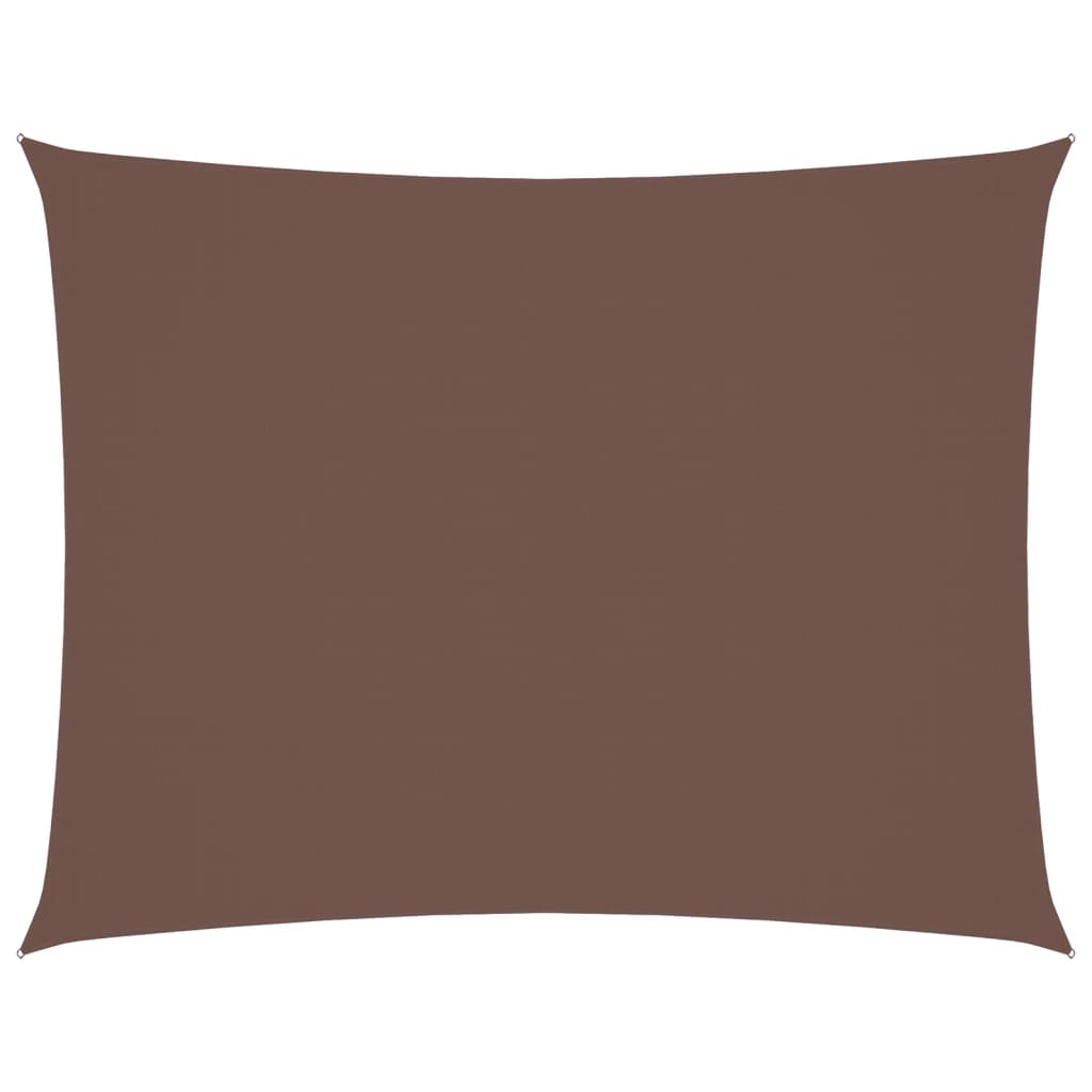 vidaXL Voile d'ombrage rectangulaire en tissu Oxford 4x5 m Marron