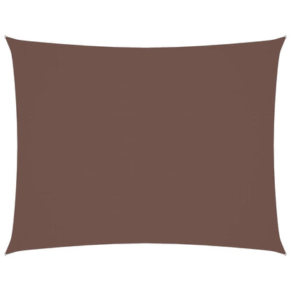 vidaXL Voile d'ombrage rectangulaire en tissu Oxford 4x5 m Marron