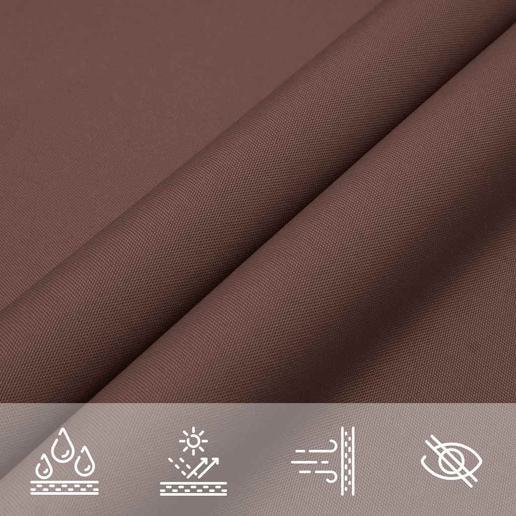 vidaXL Voile d'ombrage en tissu Oxford rectangulaire 4x6 m marron
