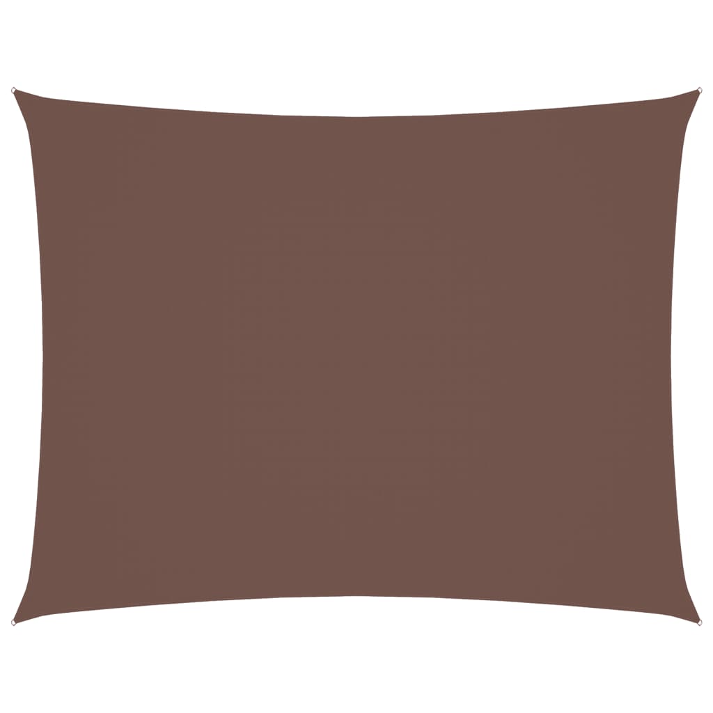 vidaXL Voile d'ombrage Tissu Oxford Rectangulaire 5x6 m Marron