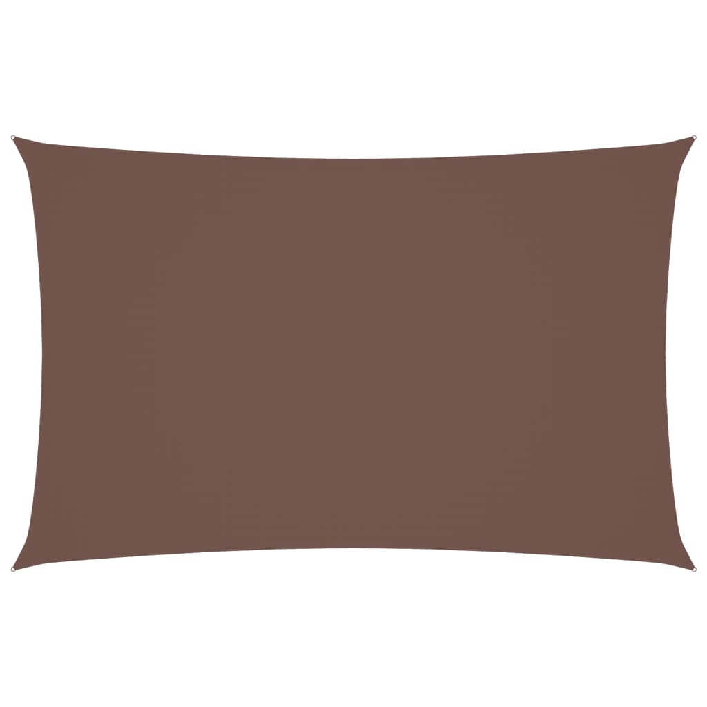 vidaXL Voile d'ombrage rectangulaire en tissu Oxford 5x8 m Marron