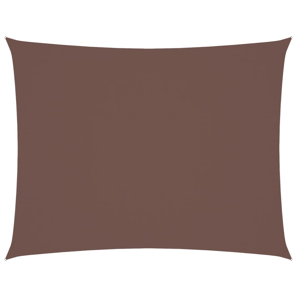 vidaXL Voile d'ombrage Tissu Oxford Rectangulaire 6x8 m Marron