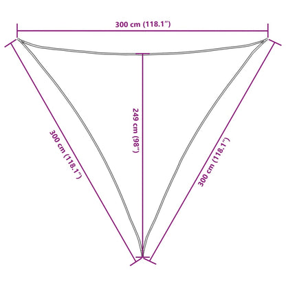 vidaXL Sonnensegel Oxford-Gewebe Dreieckig 3x3x3 m Braun