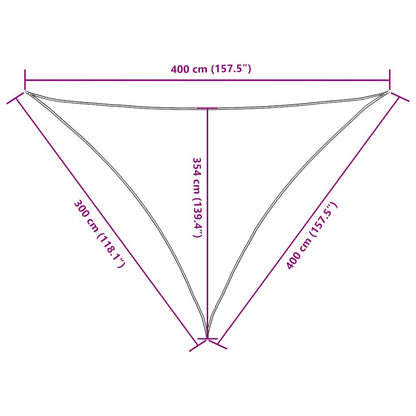 Sonnensegel Oxford-Gewebe Dreieckig 3x4x4 m Braun