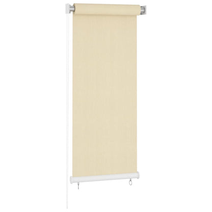 vidaXL Außenrollo Creme 60x140 cm HDPE