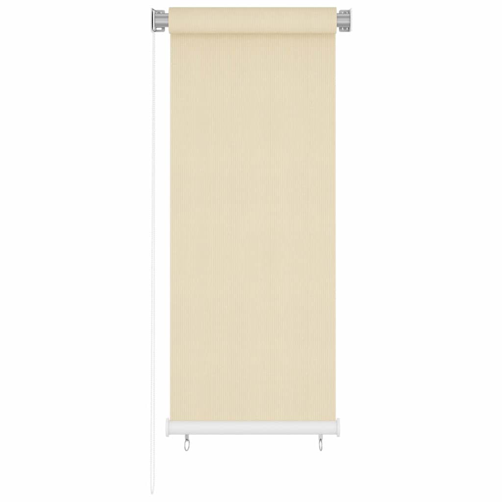 vidaXL Außenrollo Creme 60x140 cm HDPE
