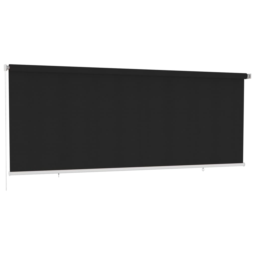 vidaXL Außenrollo 400x140 cm Schwarz HDPE