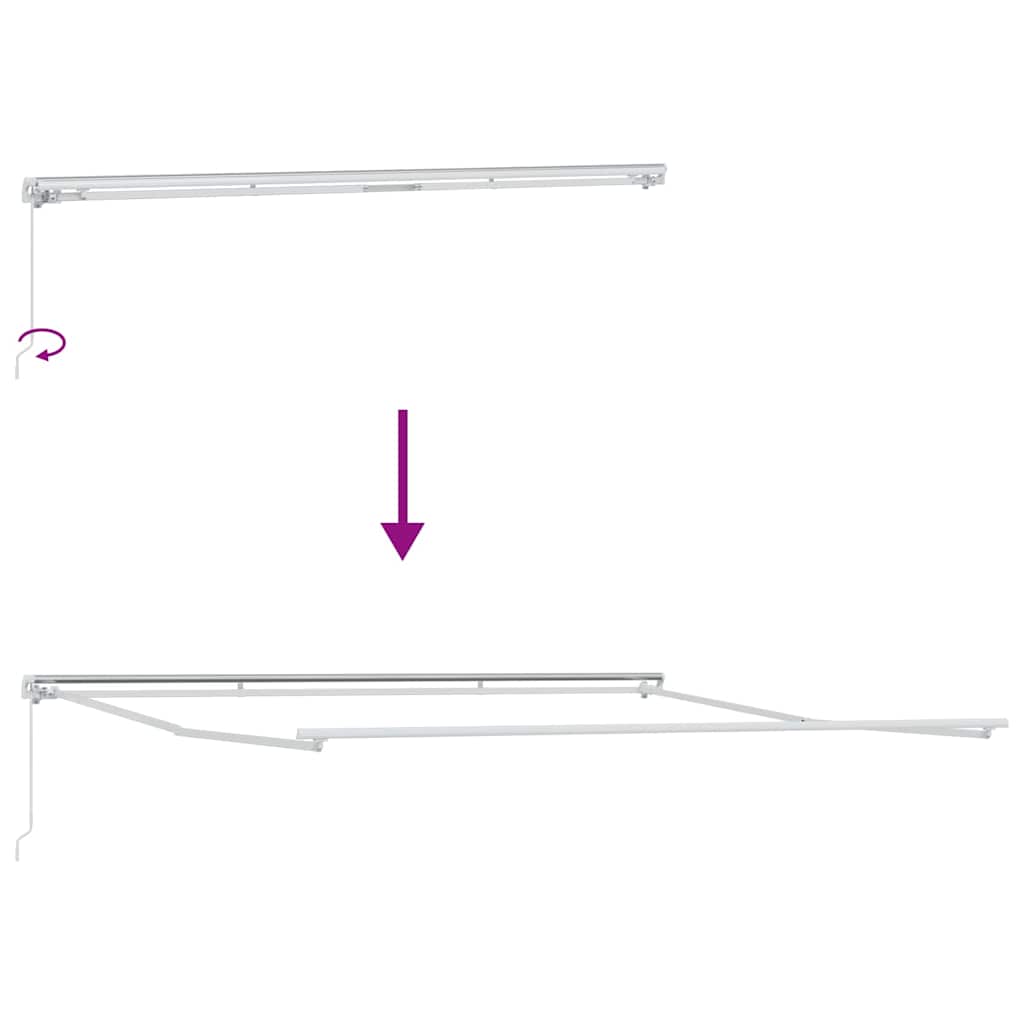 vidaXL Markisenrahmen Weiß 450 x 350 cm Aluminium
