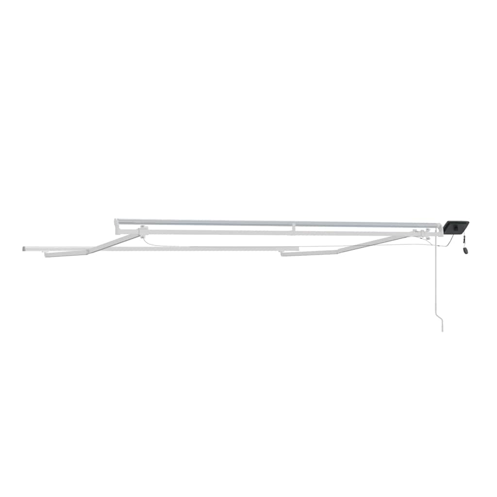vidaXL Markisenrahmen mit LED-Lichtleisten Weiß 300 x 250 cm Aluminium