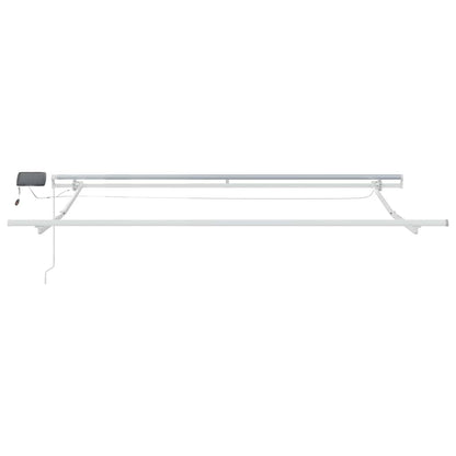 vidaXL Markisenrahmen mit LED-Lichtleisten Weiß 300 x 250 cm Aluminium