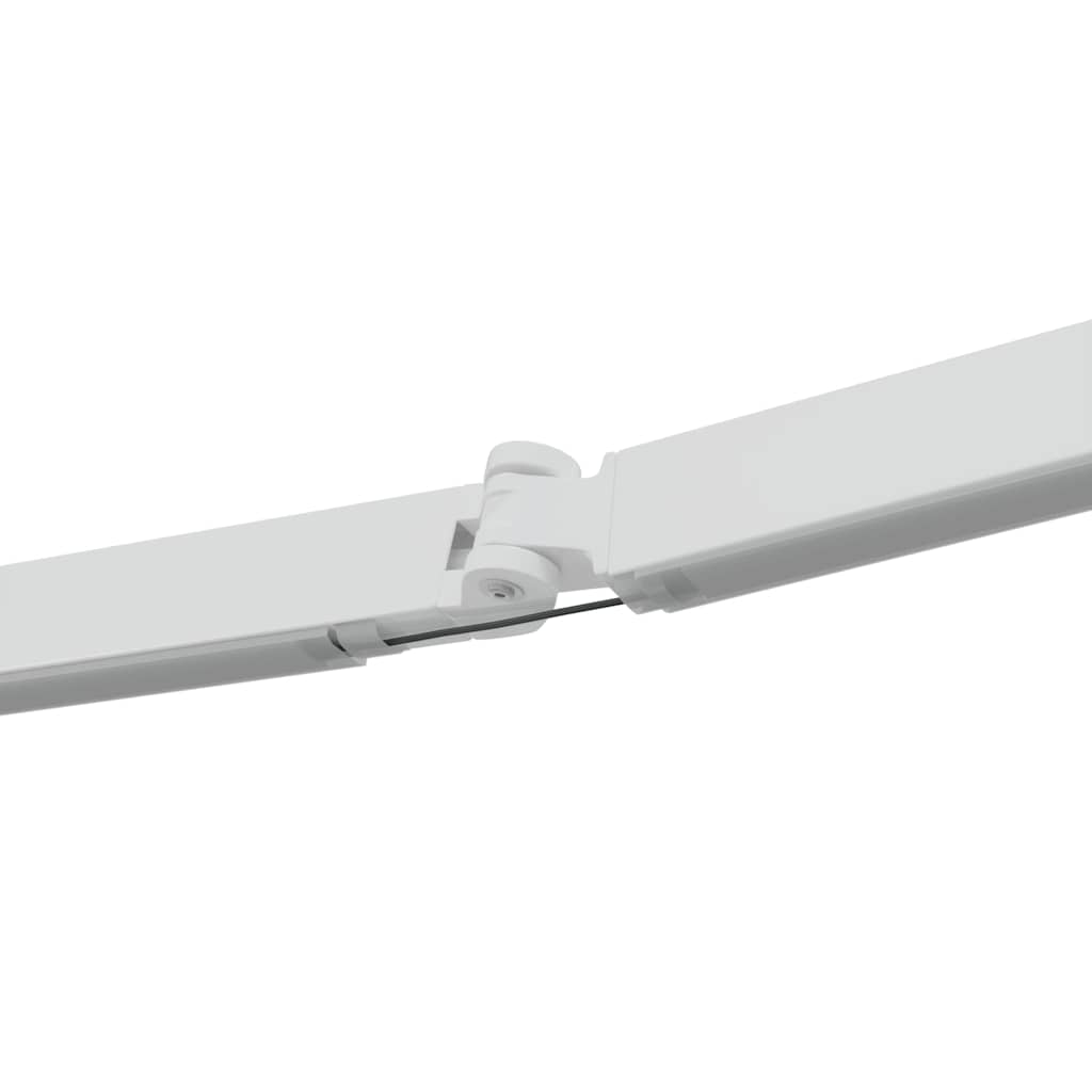 vidaXL Markisenrahmen mit LED-Lichtleisten Weiß 350 x 250 cm Aluminium