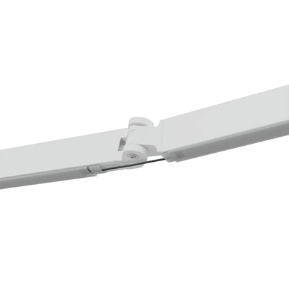 vidaXL Markisenrahmen mit LED-Lichtleisten Weiß 350 x 250 cm Aluminium