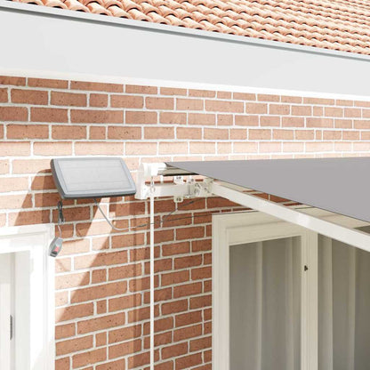 Markisenrahmen mit LED-Lichtleisten Weiß 350 x 250 cm Aluminium