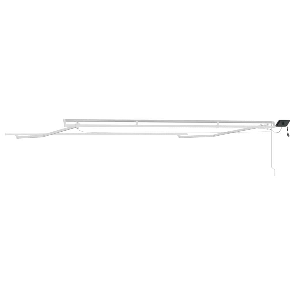 vidaXL Markisenrahmen mit LED-Lichtleisten Weiß 400 x 300 cm Aluminium