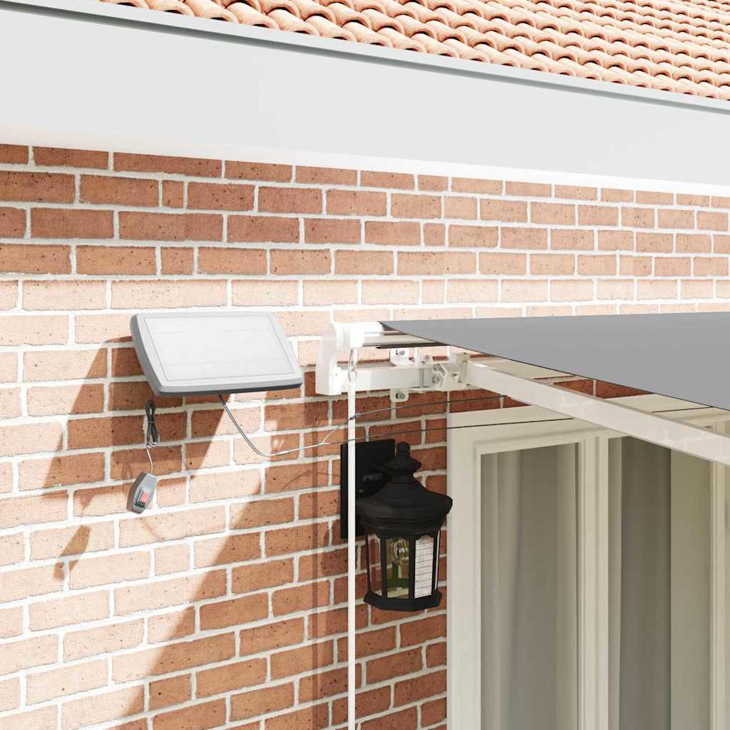 Markisenrahmen mit LED-Lichtleisten Weiß 450 x 300 cm Aluminium