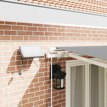 Markisenrahmen mit LED-Lichtleisten Weiß 450 x 300 cm Aluminium