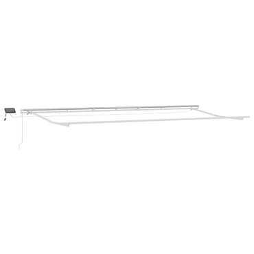 vidaXL Markisenrahmen mit LED-Lichtleisten Weiß 600 x 300 cm Aluminium