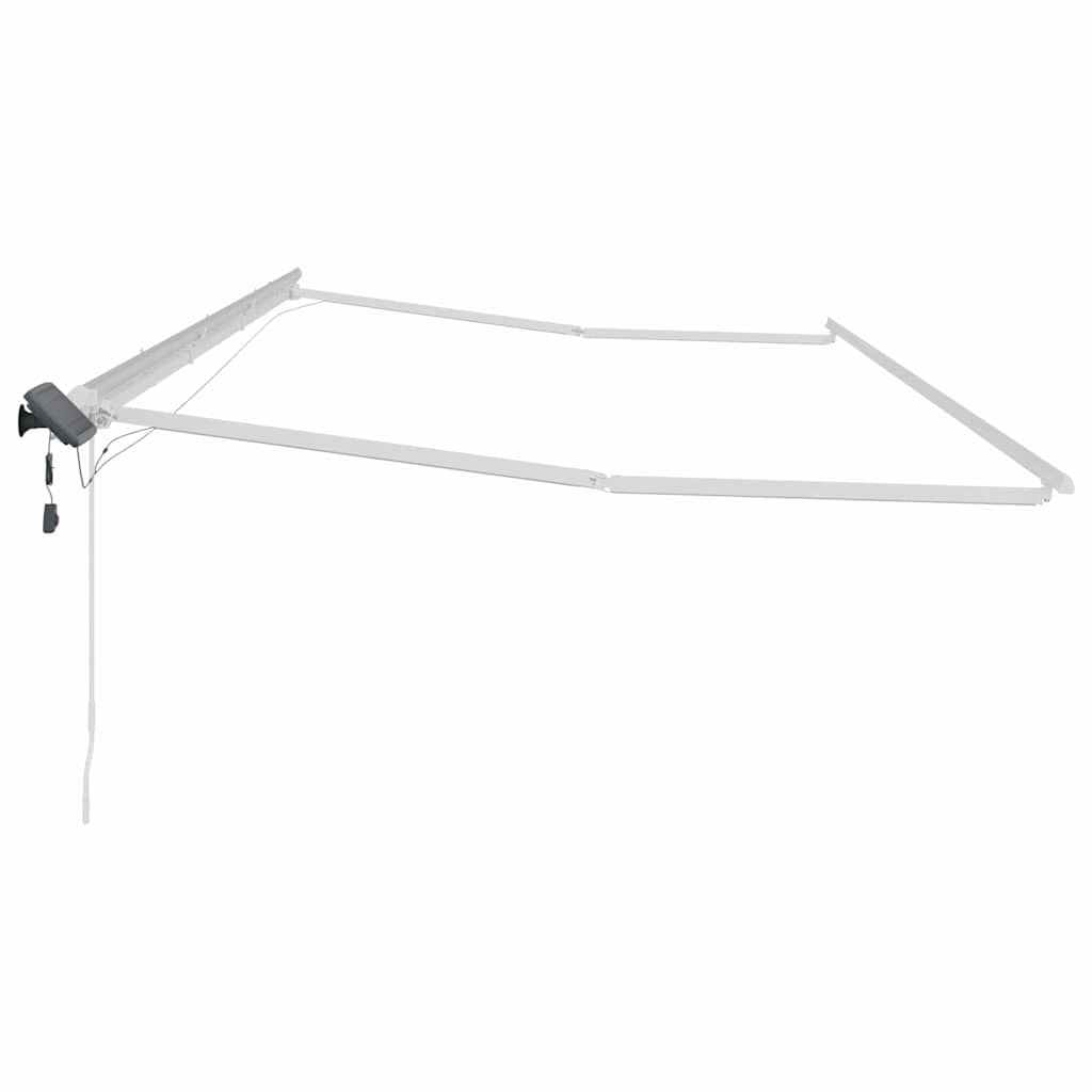 vidaXL Markisenrahmen mit LED-Lichtleisten Weiß 600 x 300 cm Aluminium
