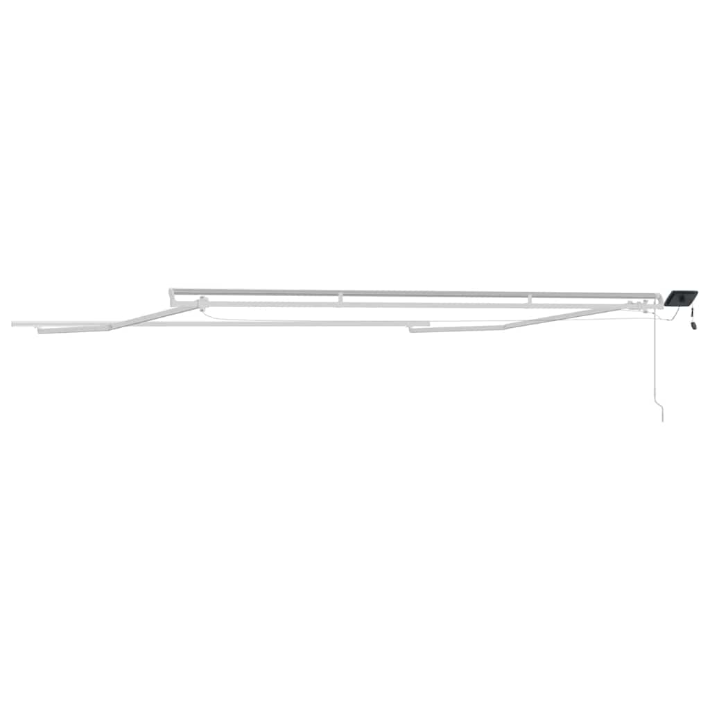 vidaXL Markisenrahmen mit LED-Lichtleisten Weiß 400 x 350 cm Aluminium