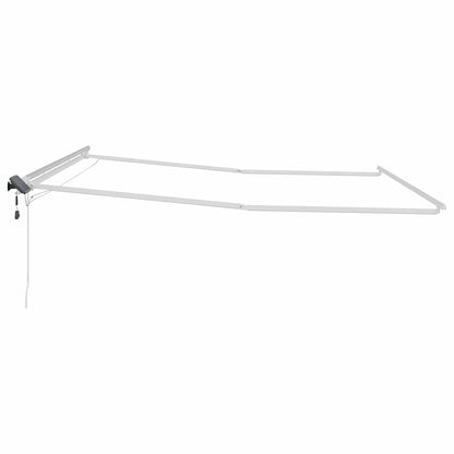 vidaXL Markisenrahmen mit LED-Lichtleisten Weiß 400 x 350 cm Aluminium