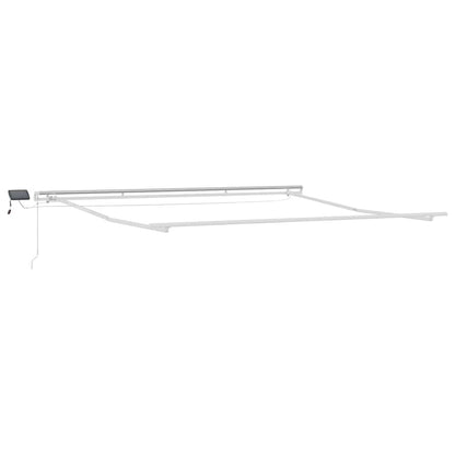 vidaXL Markisenrahmen mit LED-Lichtleisten Weiß 450 x 350 cm Aluminium