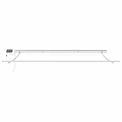 vidaXL Markisenrahmen mit LED-Lichtleisten Weiß 450 x 350 cm Aluminium