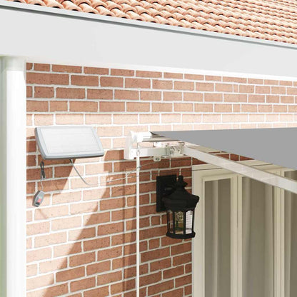 Markisenrahmen mit LED-Lichtleisten Weiß 600 x 350 cm Aluminium