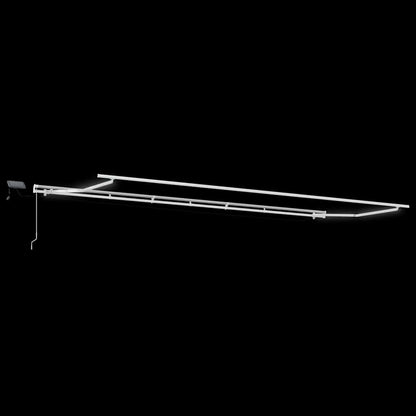Markisenrahmen mit LED-Lichtleisten Weiß 600 x 350 cm Aluminium