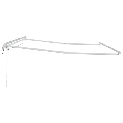 vidaXL Markisenrahmen mit LED-Lichtleisten Weiß 400 x 300 cm Aluminium