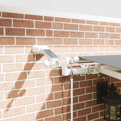 Markisenrahmen mit LED-Lichtleisten Weiß 450 x 300 cm Aluminium