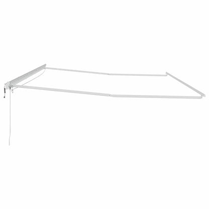 vidaXL Markisenrahmen mit LED-Lichtleisten Weiß 600 x 300 cm Aluminium