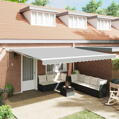 vidaXL Markise mit Weiß 4 × 3,5 m Metall