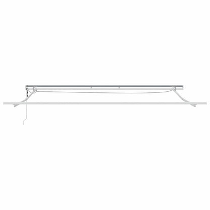 vidaXL Markisenrahmen mit LED-Lichtleisten Weiß 450 x 350 cm Aluminium