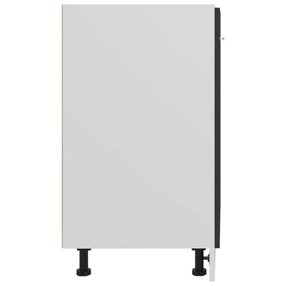 Unterschrank Lyon Schwarz 60x46x81,5 cm Holzwerkstoff