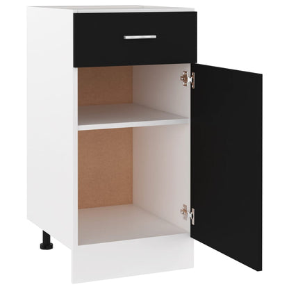Schubunterschrank Lyon Schwarz 40x46x81,5 cm Holzwerkstoff