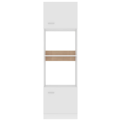 vidaXL Mikrowellenumbauschrank Lyon Weiß 60x57x207 cm Holzwerkstoff