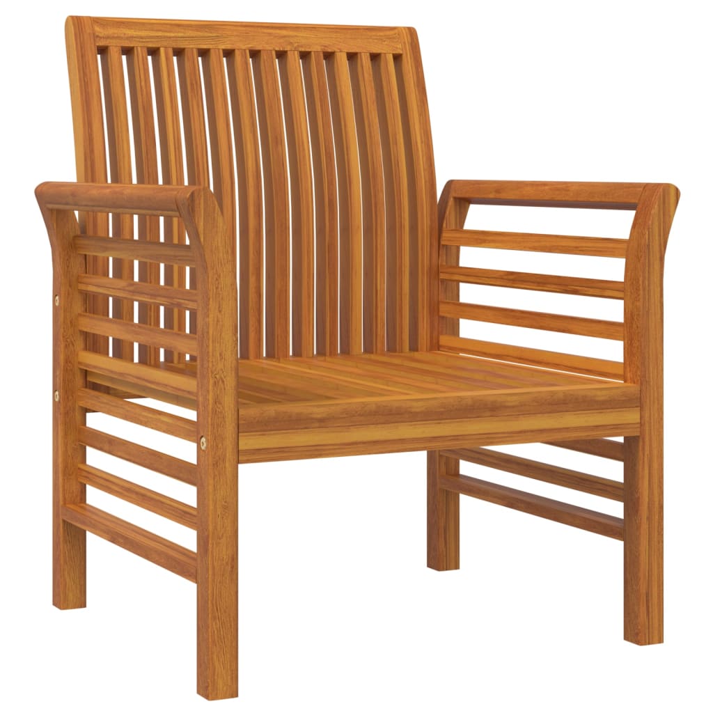 vidaXL Fauteuils de jardin avec coussins crème 2 pcs Bois d'acacia massif