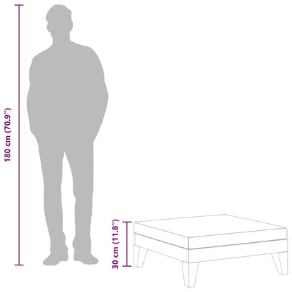 Modular-Fußhocker mit Dunkelgrauem Kissen Akazie Massivholz