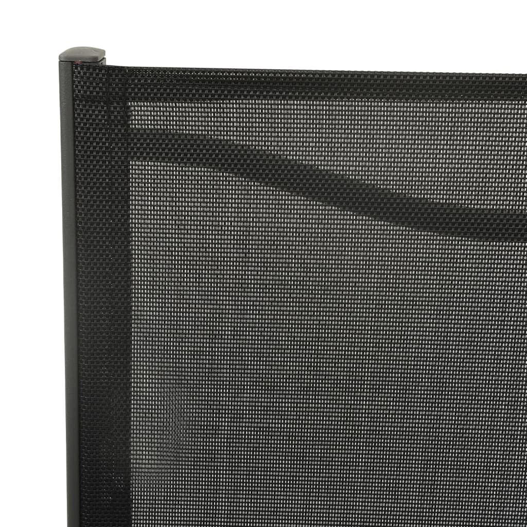vidaXL Gartenstühle 4 Stk. Textilene und Stahl Schwarz und Anthrazit