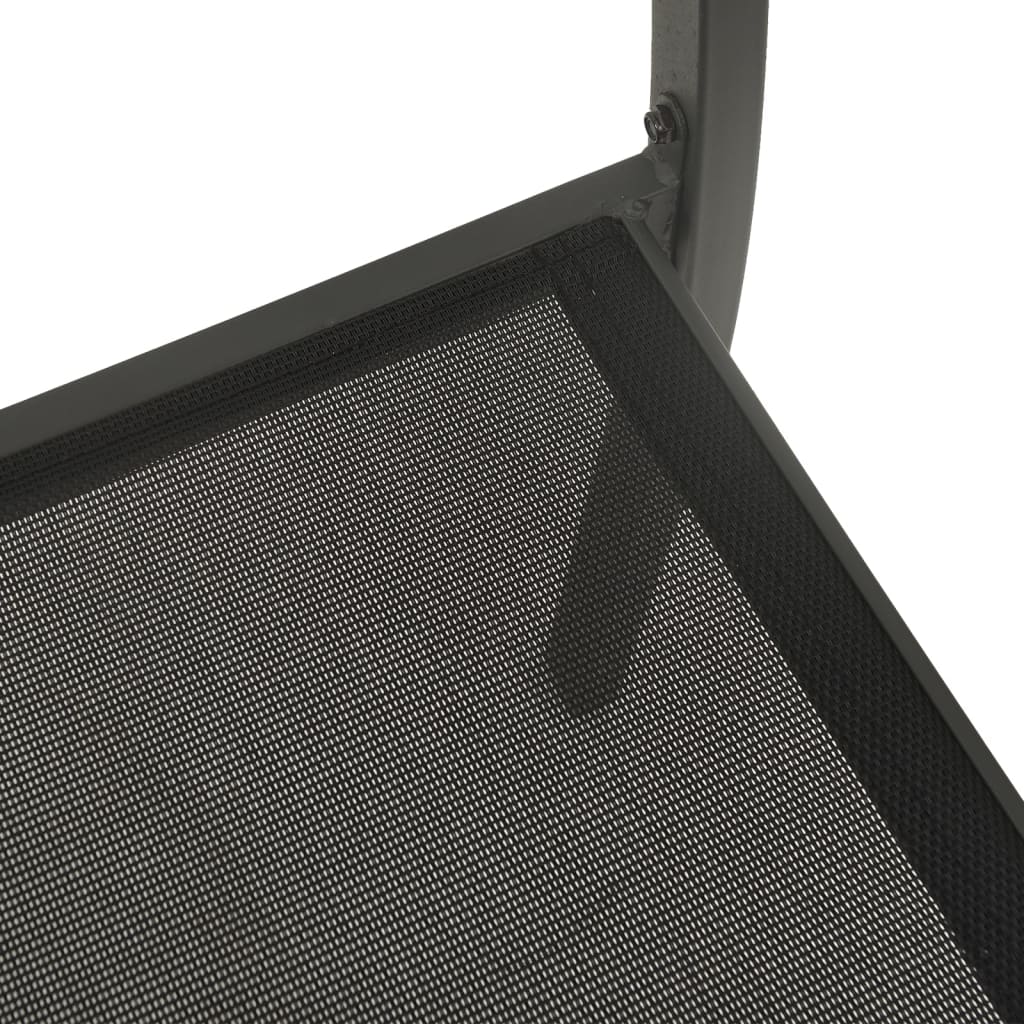 vidaXL Gartenstühle 4 Stk. Textilene und Stahl Schwarz und Anthrazit