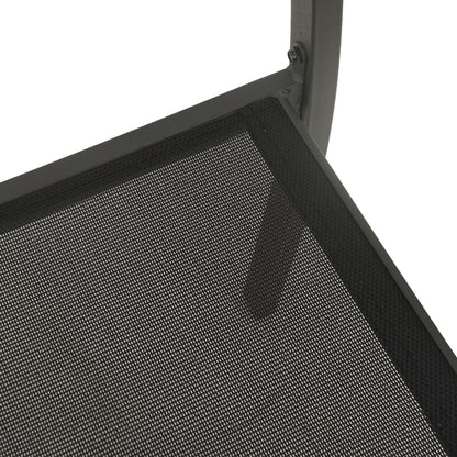 vidaXL Gartenstühle 4 Stk. Textilene und Stahl Schwarz und Anthrazit