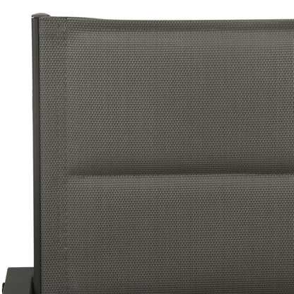 vidaXL Chaises de jardin 4 pcs Textilène et acier Gris et anthracite