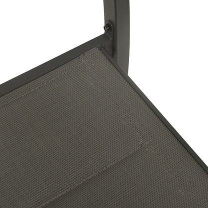 vidaXL Chaises de jardin 4 pcs Textilène et acier Gris et anthracite