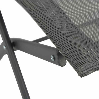 vidaXL Chaises pliantes d'extérieur 4 pcs Gris Acier et textilène
