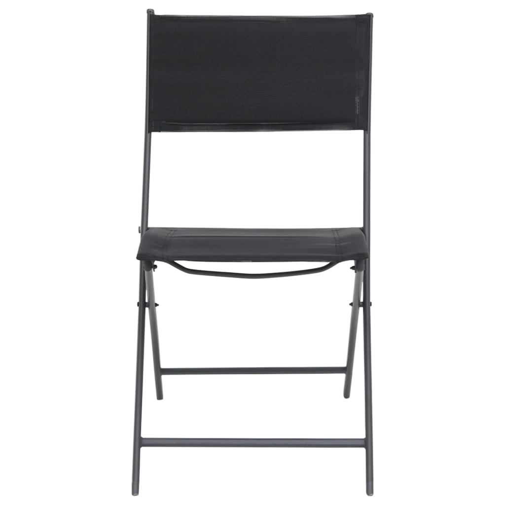 vidaXL Klappbare Gartenstühle 2 Stk. Stahl und Textilene