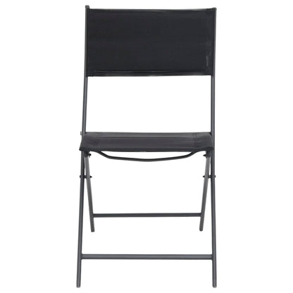 vidaXL Klappbare Gartenstühle 2 Stk. Stahl und Textilene