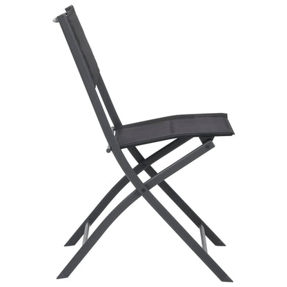 vidaXL Klappbare Gartenstühle 2 Stk. Stahl und Textilene